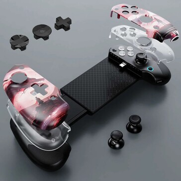 The S9 has swappable grip covers, analog stick caps, and D-pads. (Image source: Abxylute)