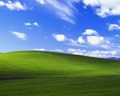 The original “Bliss” wallpaper for Windows XP (Image source: Wikipedia)