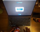 The MacBook Pro's trackpad can weigh small objects. (Image source: Krish Shah)