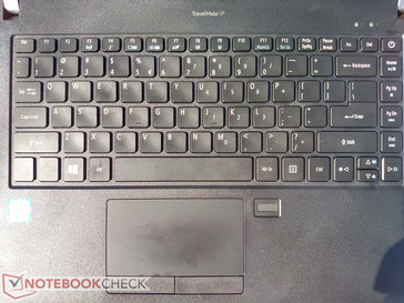Keyboard and touchpad.
