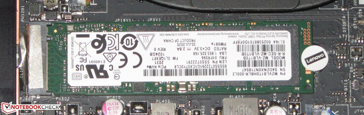 An NVMe SSD serves as a system drive.
