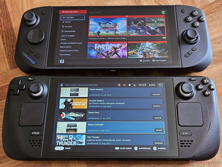 With the M12S controllers, the Switch 2 is almost the same size as the Steam Deck.