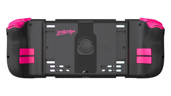 The Limited Run Games edition of the Nitro Deck 2 has pink back and shoulder buttons. (Image source: Limited Run Games)