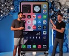 YouTubers DIY Perks and MrWhoseTheBoss have built the world's largest iPhone 15 Pro Max. (Image source: YouTube / MrWhoseTheBoss)