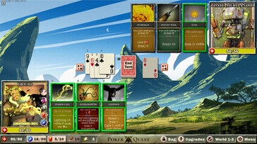 Pictured: A gameplay screenshot from Poker Quest: Swords and Spades.