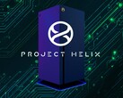 Mockup of Project Helix Xbox console shown