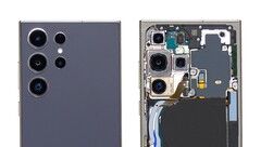 The very first teardown video of the Samsung Galaxy S24 Ultra shows the larger cooling system and the larger vapor chamber. (Image: PBKReviews)