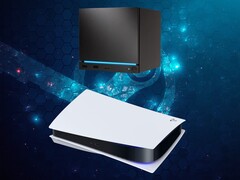 Steam Machine seen above the PS5 console