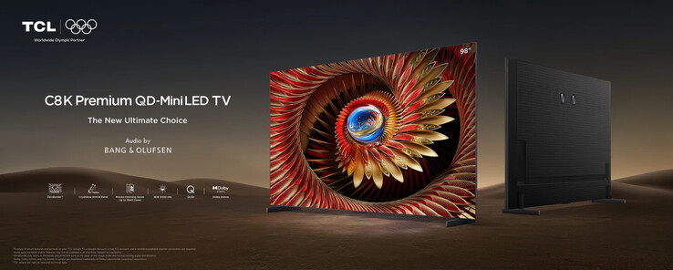 The TCL C8K Premium QD-MiniLED TV. (Image source: TCL)