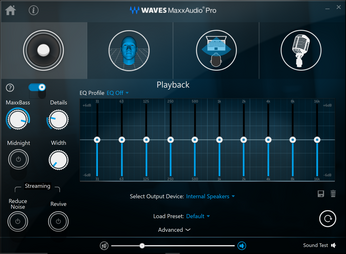 Enable MaxxBass for improved bass Enable MaxxBass for improved bass