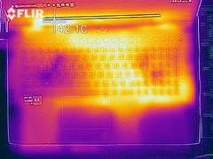 Heat distribution of the top side (during idle)