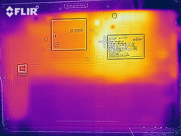 Heat map while idle - bottom