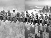 It appears that, even without direct prompts, AI image generators are able to recreate classic photos, like the Lunch Atop a Skyscraper. (Image source: Public domain / DALL-E via PetaPixel)