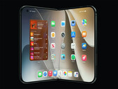 iPhone Ultra foldable phone image render.