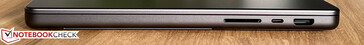 The MacBook Pro 14 (2023) ports on the right side. (Image source: Notebookcheck)
