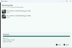 Pictures send - all done