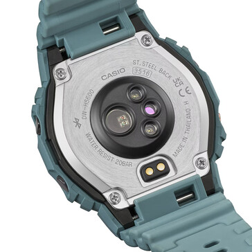 The sensor assembly on the back. (Image source: Casio US)