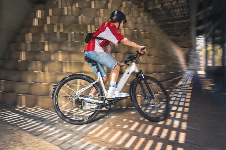 The Decathlon Rockrider E-ACTV 100 low-frame e-bike. (Image source: Decathlon)