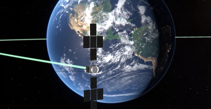 An artist’s illustration showing the Juice probe orbiting around the Earth. (Image source: ESA)
