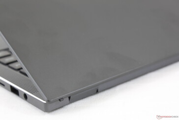 Dark gray surface is slightly roughened to reduce unsightly fingerprint buildup