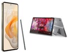 The Moto G Stylus (2024) has an integrated stylus while the Lenovo Tab Plus has an option stylus that is sold separately. (Image source: Motorola & Lenovo)