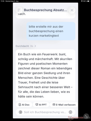 The marketing text, based on a book review by two people, was of good quality.