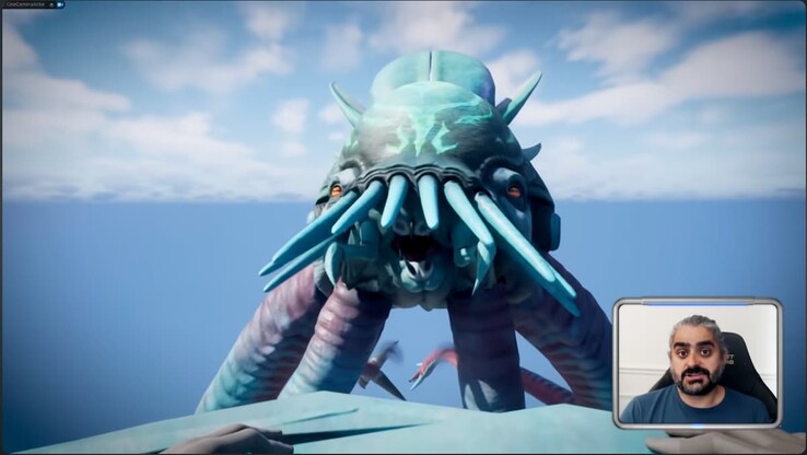 A screenshot from the dev vlog showing the Collector Leviathan in Subnautica 2 (Image Source: Subnautica YouTube channel)