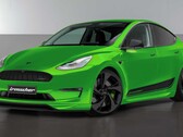 The front of the tuned Tesla Model Y has a much more aggressive design (Image: Irmscher)
