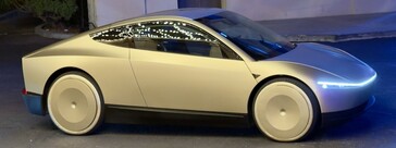 Real image of a Robotaxi/Cybercab test car (Image source: Teslonomics/X)