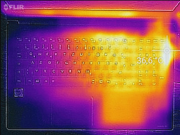 Temperature development upper side (load)