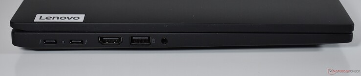 left: 2x Thunderbolt 4, HDMI, USB-A 3.2 Gen 1, 3.5mm Audio