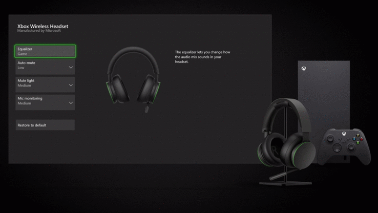 A look at the Xbox Wireless Headset options on the Xbox Series and One consoles. (Imagae source: Microsoft)