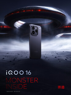 iQOO 16 in dark gray