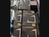 5 Seagate 28TB Expansion desktop hard drives in a suitcase