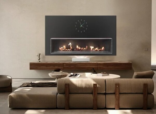 In Ambient Mode, owners can choose to display photos, color effects, or widgets. (Image source: Samsung).