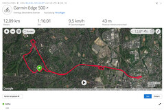 Garmin Edge 500: overall route