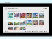 Virtual Game Card menu on the Nintendo Switch interface displaying popular titles such as The Legend of Zelda: Tears of the Kingdom, Splatoon 3, and Pokémon Scarlet. (Image source: Nintendo)