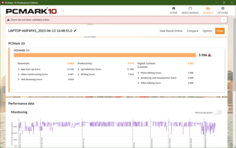 PCMark 10 result