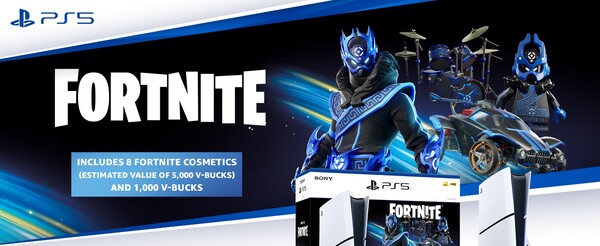 The PS5 Fortnite Cobalt Star Bundle released for Black Friday 2024. (Image source: Sony)