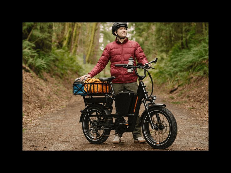 The RadRunner Max Cargo utility e-bike provides 60 miles of range on a single charge (Image source: Rad Power Bikes)