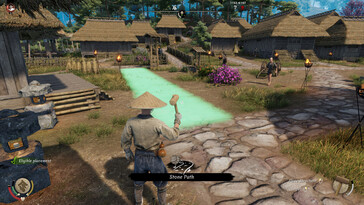 An image showing the construction of a stone path in Sengoku Dynasty.