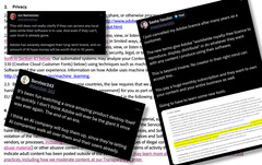 Adobe users are not happy with changes to the software&#039;s terms of use that raise questions about how Adobe plans to use its users&#039; content. (Image source: Adobe / X - edited)