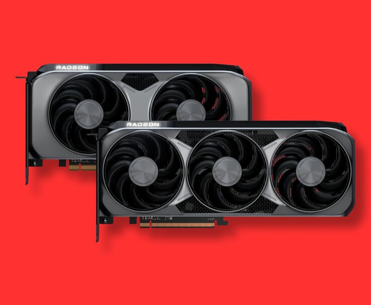 Two AMD Radeon graphics cards with triple-fan coolers (Image source: AMD)