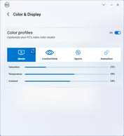 Preset color profiles