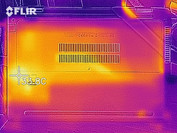 Bottom case surface temperatures at idle