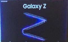 A closer look at the poster of the Samsung Galaxy Z. (Image source: Weibo via GSMArena)