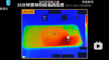 iPhone 15 Pro Max surface temperature reading in Genshin Impact. (Source: Geekerwan on Bilibili)