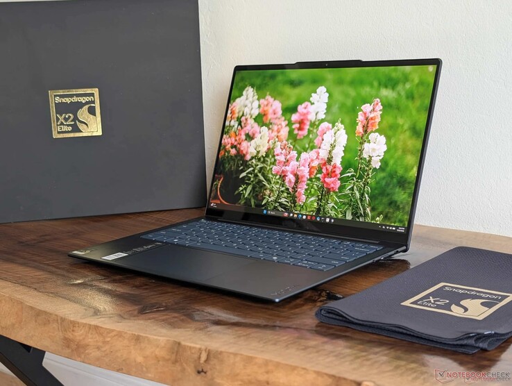 The Lenovo Yoga Slim 7x laptop sports a 14-inch OLED display with 100% DCI-P3 coverage.