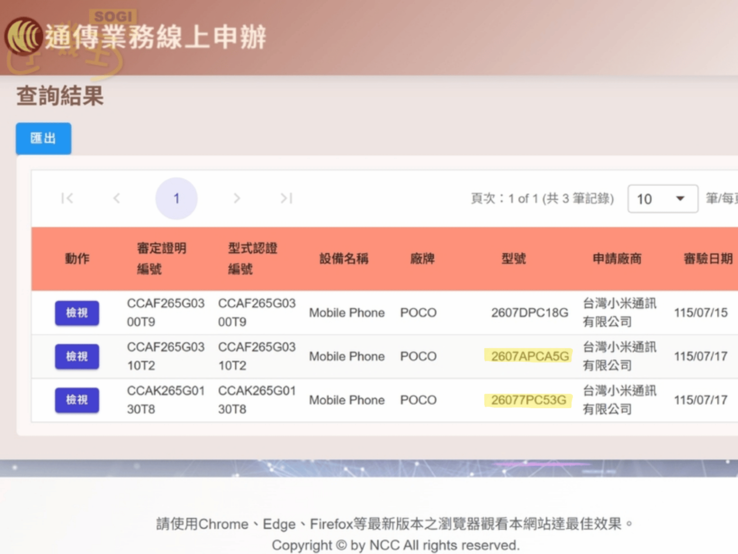 NCC certification of the Poco F9 Pro and F9 Ultra.