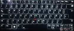 Keyboard lighting with two brightness levelss